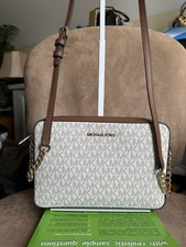 Michael Kors Jet Set East West Large Crossbody Bag Vanilla New With Tag