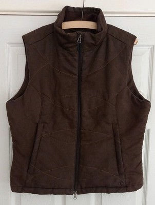AIGLE WOMENS BROWN GILET BODYWARMER SIZE UK16 (L)