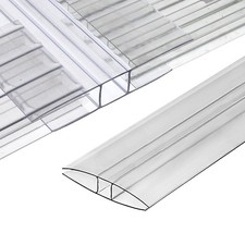 Polycarbonate Greenhouse Panels H Connectors - 0.15" Thick, Fits 4mm Twin-W