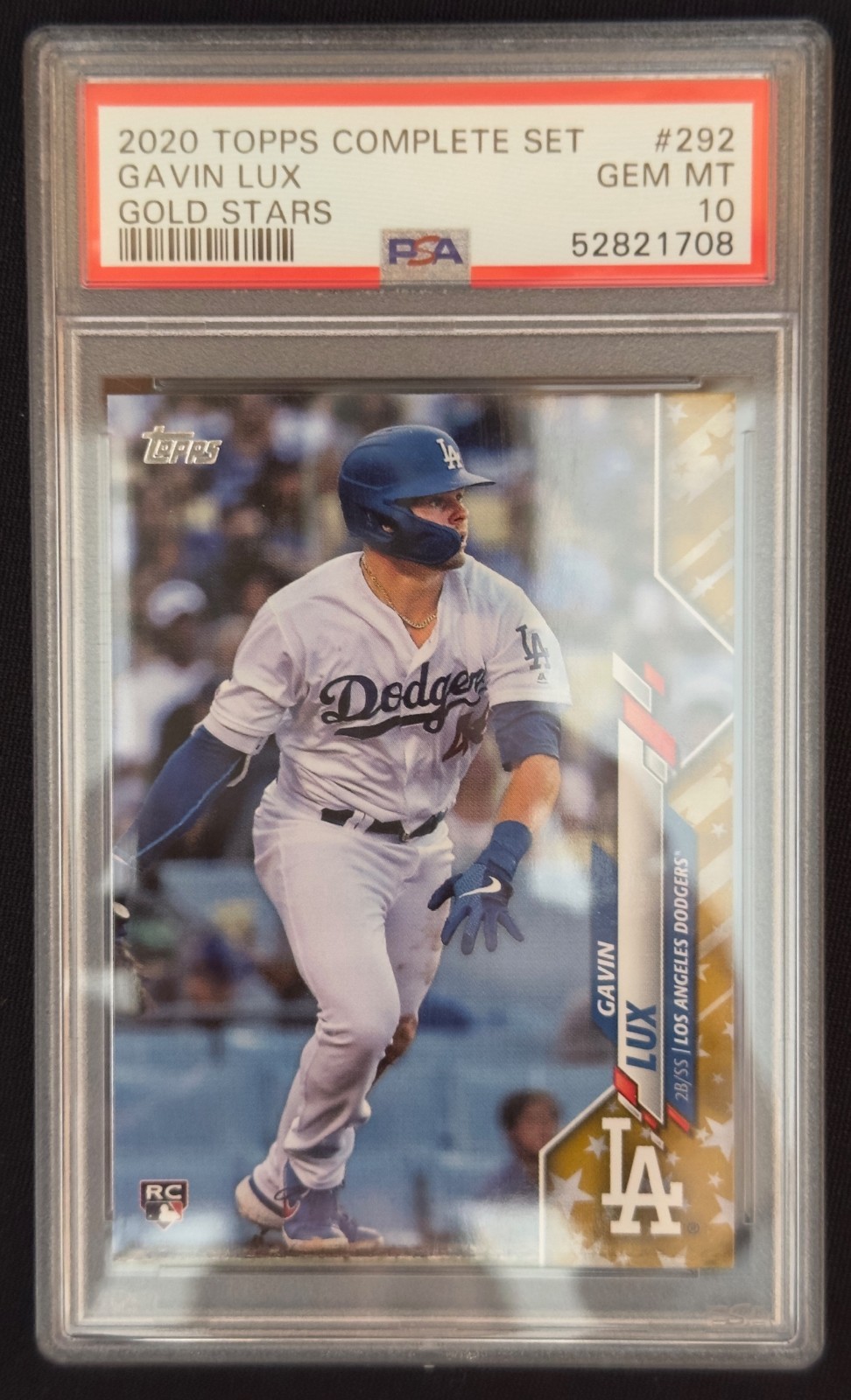 2020 Topps Gold #292 Gavin Lux - PSA 10 Gem MT