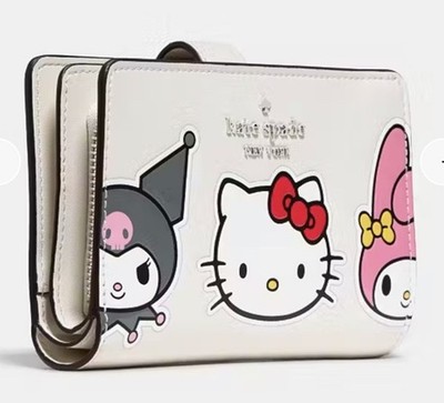 kate spade Hello Kitty 二つ折り財布 NWT Hello Kitty And Friends X Kate Spade Medium Bifold Compact