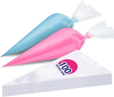 Piping Bags Disposable 12 Inch, 100PCS Extra Thick Pastry Icing Piping Bags for