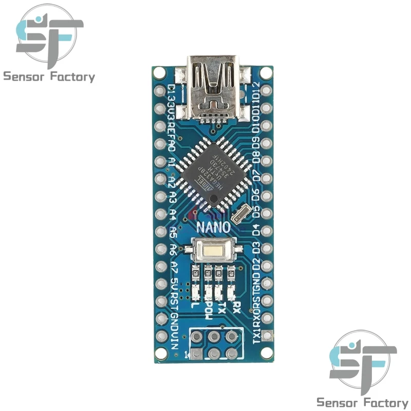 5 Stück Nano V3.0 Mini USB ATmega328P-AU CH340 5V-12V Board USB für Arduino Neu  - Bild 3 von 4