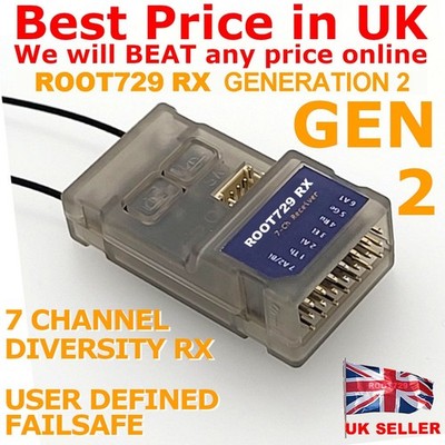 Lem RX 7 Kanal Diversity Empfänger RX Gen 2 DSMX - Original UK Verkäufer