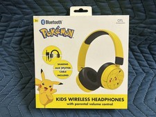OTL Pokemon Pikachu Kids Wireless Headphones Bluetooth Volume Control New PK1318