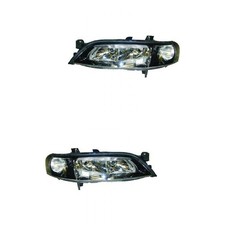Halogen Scheinwerfer Set H7/ H7 schwarz für Opel Vectra B Caravan CC