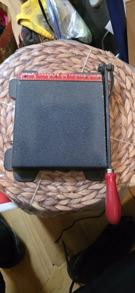 Cortadora de papel/fotográfica Chandler de colección todo acero 6" guillotina de borde áspero Foto 2 de 4