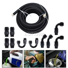 Fuel Line Kit Braided Nylon Fuel Hose 4AN 6AN 8AN 10AN PTFE 10/12/16FT 20FT 30FT