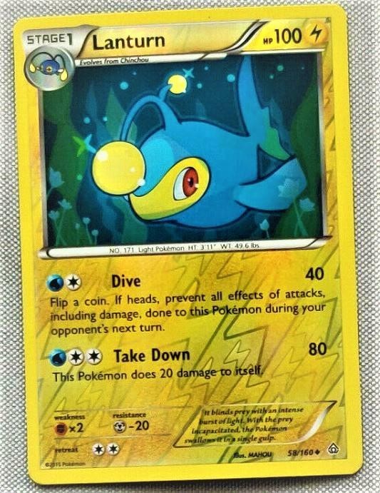 Lanturn 58/160 XY - Primal Clash Reverse Holo