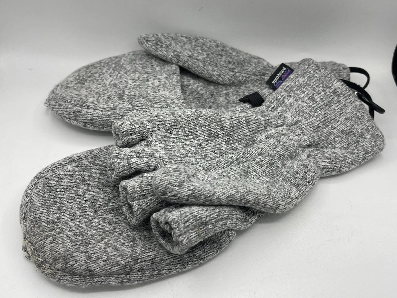 Patagonia Better Sweater Gloves Convertible Mittens Gray Knit Size Large