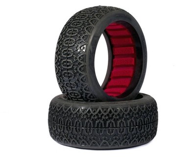 AKA Chain Link 1/8 Buggy Tires (2) (Medium - Long Wear) [AKA14017ZR]