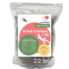 Dried Crickets 2.2 lbs for Reptiles, Birds, and Small Pets - Natural Insect...