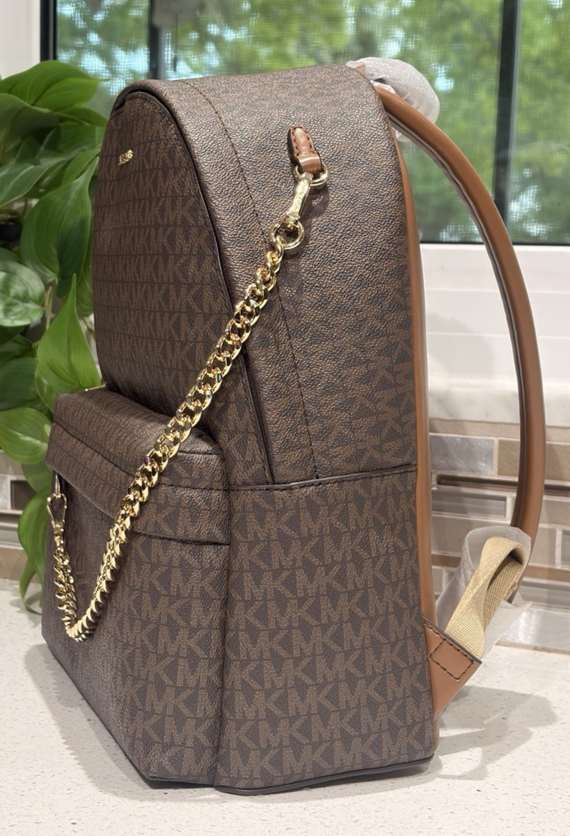 MICHAEL KORS SLATER MEDIUM ZIP CHAIN BACKPACK BAG TRAVEL TOTE MK