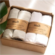Luxury Microfiber Baby Bassinet Sheets 33x20 - Machine Washable Grey White