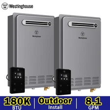 Westinghouse 180,000 BTU Outdoor Tankless Water Heater Instant Hot Water Heater