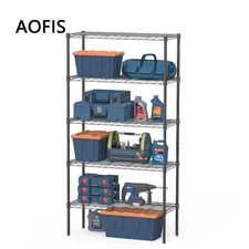 AOFIS 5 Tier Storage Shelf,Metal Wire Racks,Heavy Duty Standing Kitchen Shelf