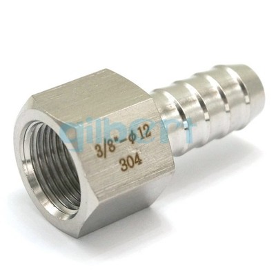 3/8'' BSP Female to 12mm Hose Barb 304 Stainless   Splicer Pipe Fitting #vn