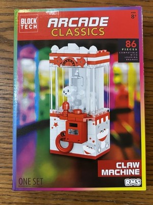 NEW, BLOCK TECH ARCADE CLASSICS - CLAW MACHINE - Building Block Set 86 Pieces
