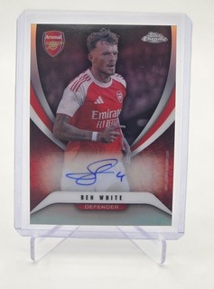 Ben White Auto Topps Chrome Arsenal 2025-26 Premier League Title Winning Season