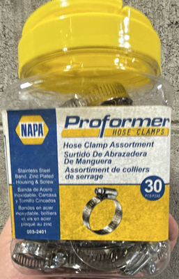 #ad NAPA Proformer Stainless Steel Hose Clamps Assortment Zinc Plated 30 608 2401 $20.00