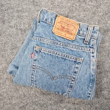 Vtg 90s Levi's 550 Women's 13M High Rise Relaxed Tapered Mom Jeans Made in USA
