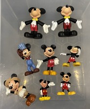 disney mickey mouse figures lot Of 8 Some Vintage