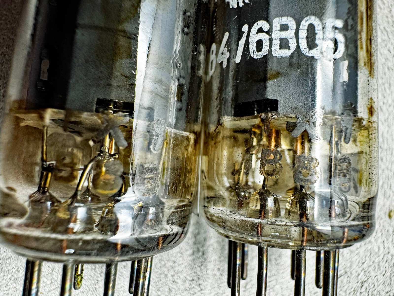 Matched Pair Mullard Amperex BB 6BQ5 EL84 Tubes Matched Codes rx1 B8B Blackburn