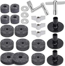 Essential 23PCS Cymbal Accessory Set with Felts Quick-Release Keys