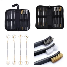 Stainless Steel Gunsmith Armorer Set Rifle Cleaning Picks & Double-End Brush