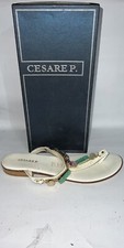 Cesare Paciotti Patent Sandal Woman White Size EU 39