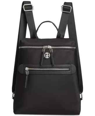 Giani Bernini Nylon Backpack Black Silver