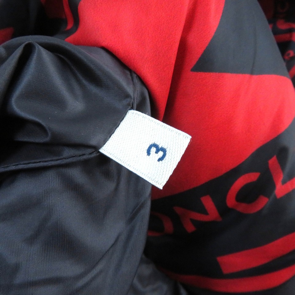 MONCLER Men's Hooded Down Jacket 2021Aw Frioland Logo Rubber Patch Red