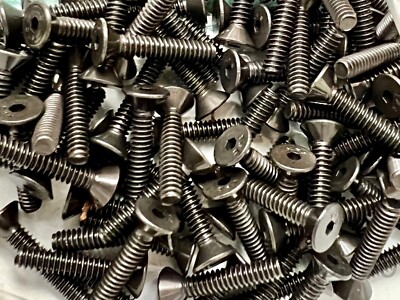 25pcs #6-32 x 3/4'' Flat Socket Head Cap Screw/Bolt, SAE Coarse, Black Oxide