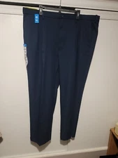 Men's Big&Tall Cool 18 Pro Dress Pants By Haggar Size 44x29 Classic Fit Pleated 