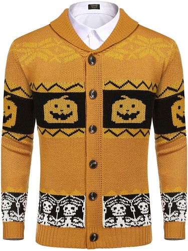 COOFANDY Mens Halloween Cardigan 