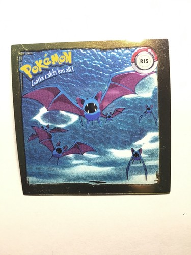 1999 Artbox Pokemon Action Flipz - Series 1 Chromium Stickers R15 Zubat Card - Picture 1 of 2