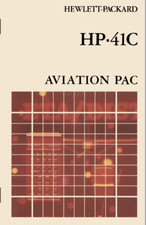 Aviation pac manual for Hewlett Packard HP 41CV calculator module