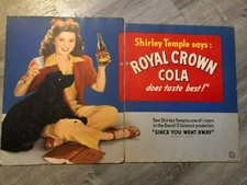 Shirley Temple Very Rare Original Large 1944 RC Cola Advertising Display WWII 