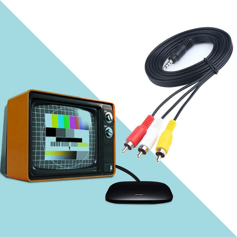 3RCA Male to 3.5mm Male Audio Video Cord AV DV AUX Cable Adapter Converter 3FT - Image 4 of 4