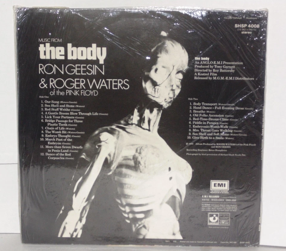 RON GEESIN ROGER WATERS Music From The Body LP Vinyl UK Soundtrack Pink Floyd - Image 3 of 3