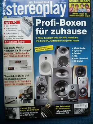STEREOPLAY 10/09,JBL LSR 2328 P,ADAM A 7,DYNAUDIO 110 A,K+H  0 110,GENELEC 8040A