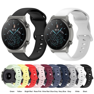 Silicone 22MM Butterfly Buckle Strap for HUAWEI GT2 Pro GT2 46MM GT Watch3