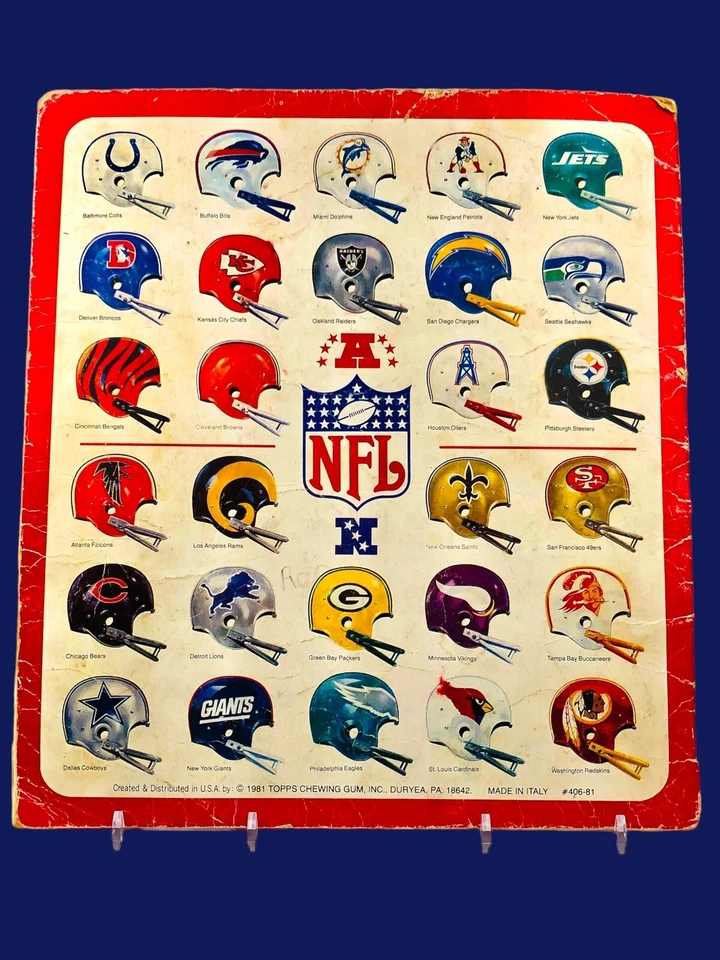 Álbum de pegatinas vintage de fútbol americano Topps 1981 raro PRIMERA EDICIÓN Payton Salón de la fama +++! Foto 3 de 4