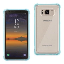 For Samsung Galaxy S8 Active Case Bumper Cover Air Cushion Protect Clear Blue