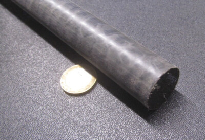 Barre Ronde En Nylon MDS Noir - Diamètre 1 Pouce, Longueur 48 Pouces, Pour Bricolage Et Fabrication