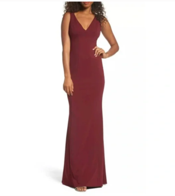 princess polly baby blue dress Timeless Elegance Backless Maxi Satin Gown in Burgundy – trinarosh