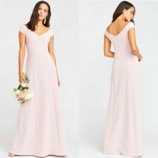 SHOW ME YOUR MUMU GENEVA STRETCH CREPE VINTAGE ROSE MAXI GOWN sz M=8-10