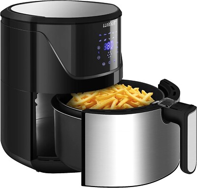LLIVEKIT 5L Heißluftfritteuse LED-Touchscreen Air fryer 1400W WAF0020DE