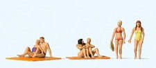 NEW HO Preiser  10671 AT THE BEACH Swimmer / Bather Figures