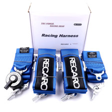 RECARO 4 Point 3" Racing Seat Belt Quick Release Seatbelt Snap-On Harness